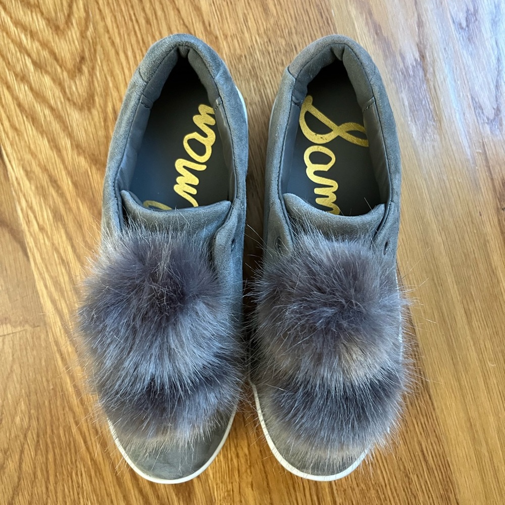 Sam Edelman Leya Pom Pom Platform Sneaker Sz 7.5